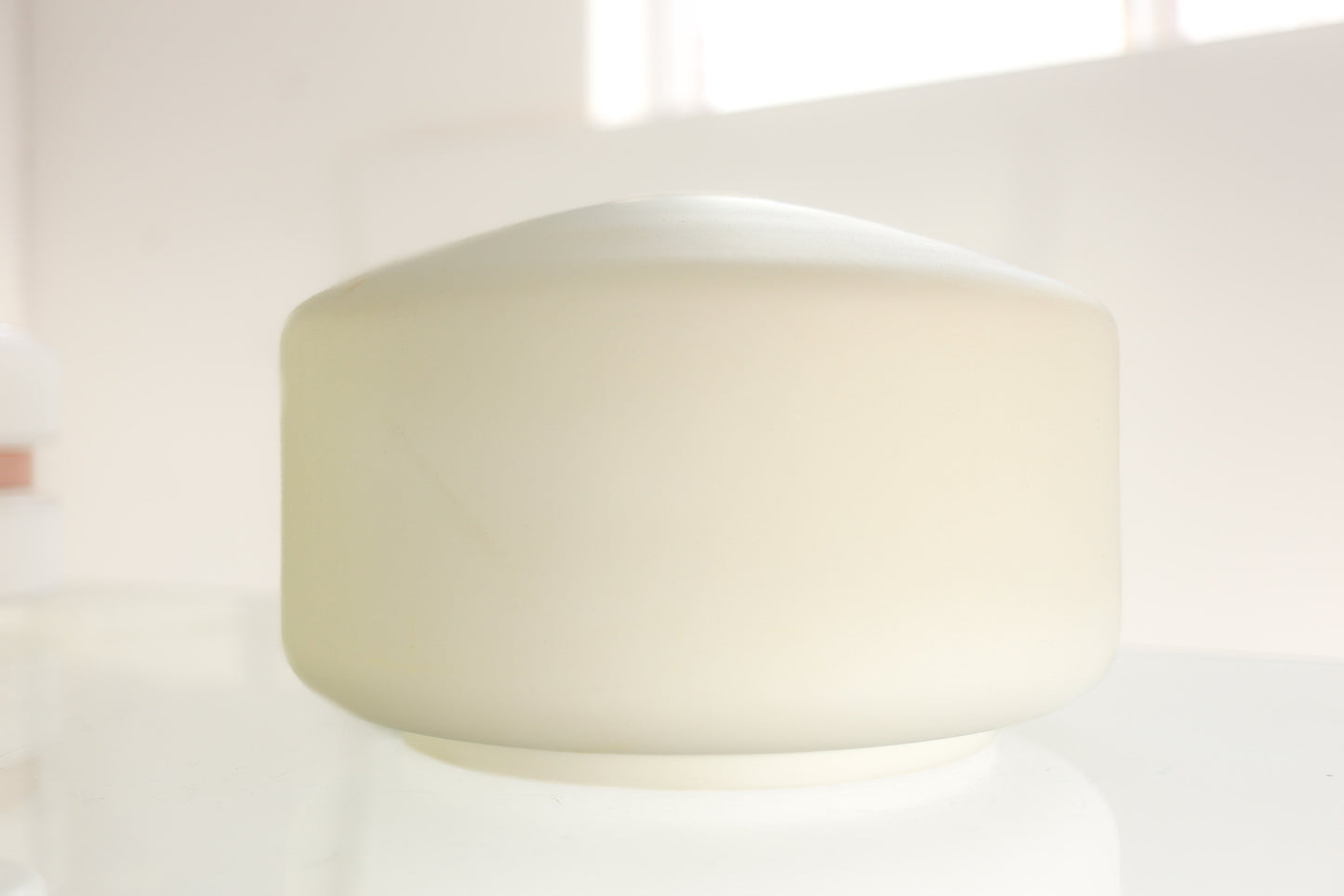 Large White Glass Pendant