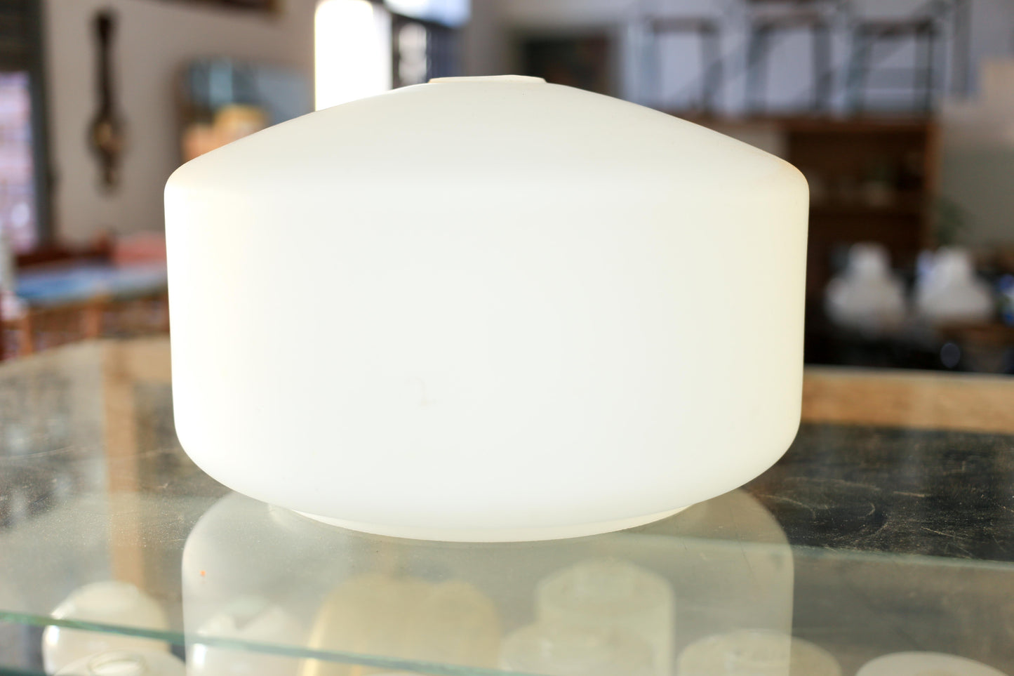 Large White Glass Pendant