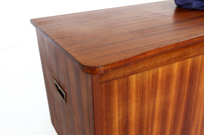 Mid-Century Kist with Tapered Legs and Shaped Top