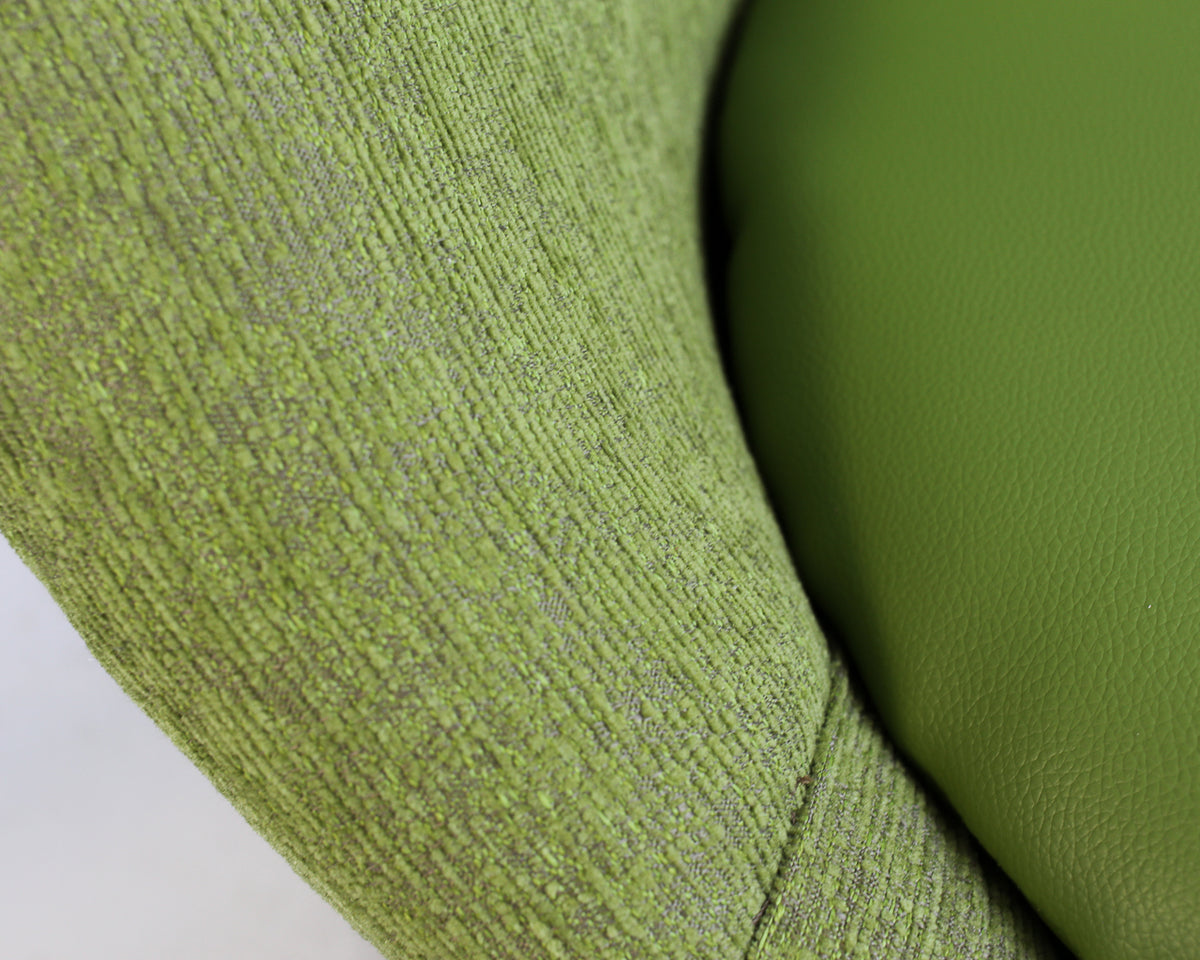 Zodiac Two-Seater and Pair of Swivel Chairs in Apple Green - priced per item