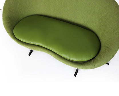 Zodiac Two-Seater and Pair of Swivel Chairs in Apple Green - priced per item