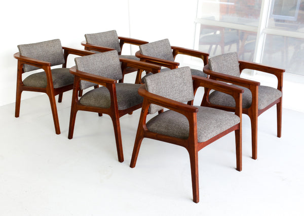 Set of Six Kiaat Dining Chairs