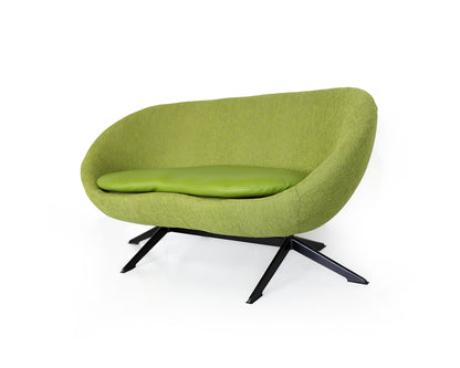 Zodiac Two-Seater and Pair of Swivel Chairs in Apple Green - priced per item