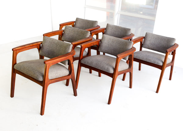 Set of Six Kiaat Dining Chairs