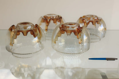 Four vintage Murano glass shades