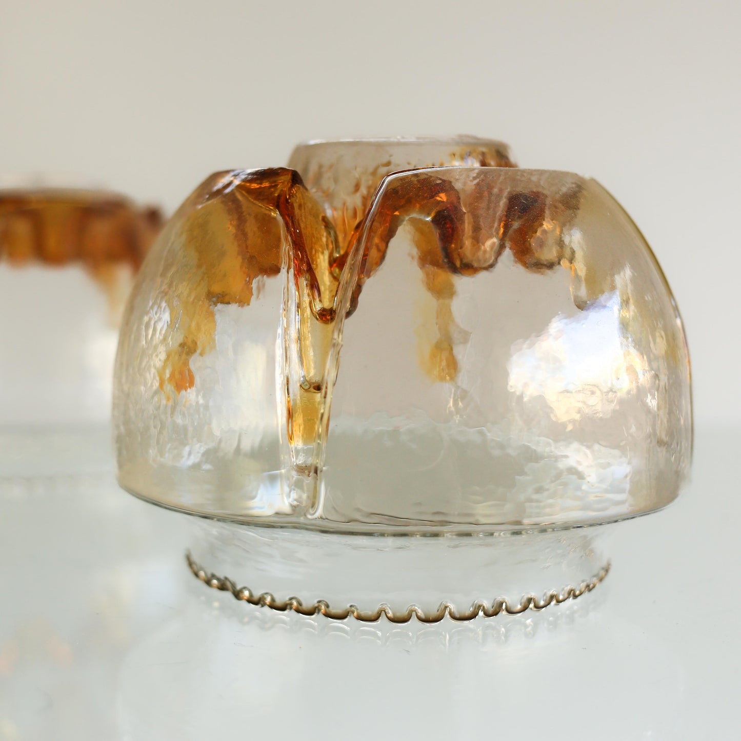 Four vintage Murano glass shades