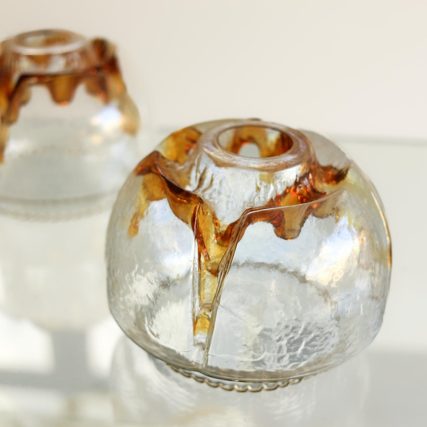 Four vintage Murano glass shades