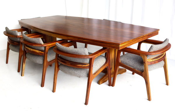 Large Solid Kiaat Dining or Boardroom Table