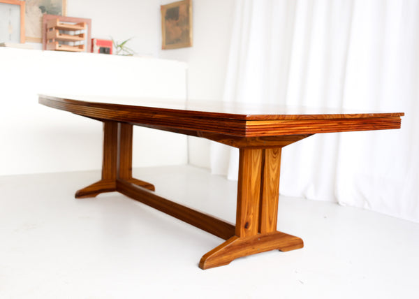 Large Solid Kiaat Dining or Boardroom Table