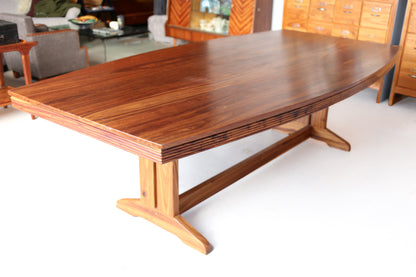 Large Solid Kiaat Dining or Boardroom Table
