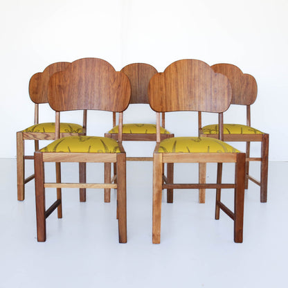 Five Art Deco Dining Chairs