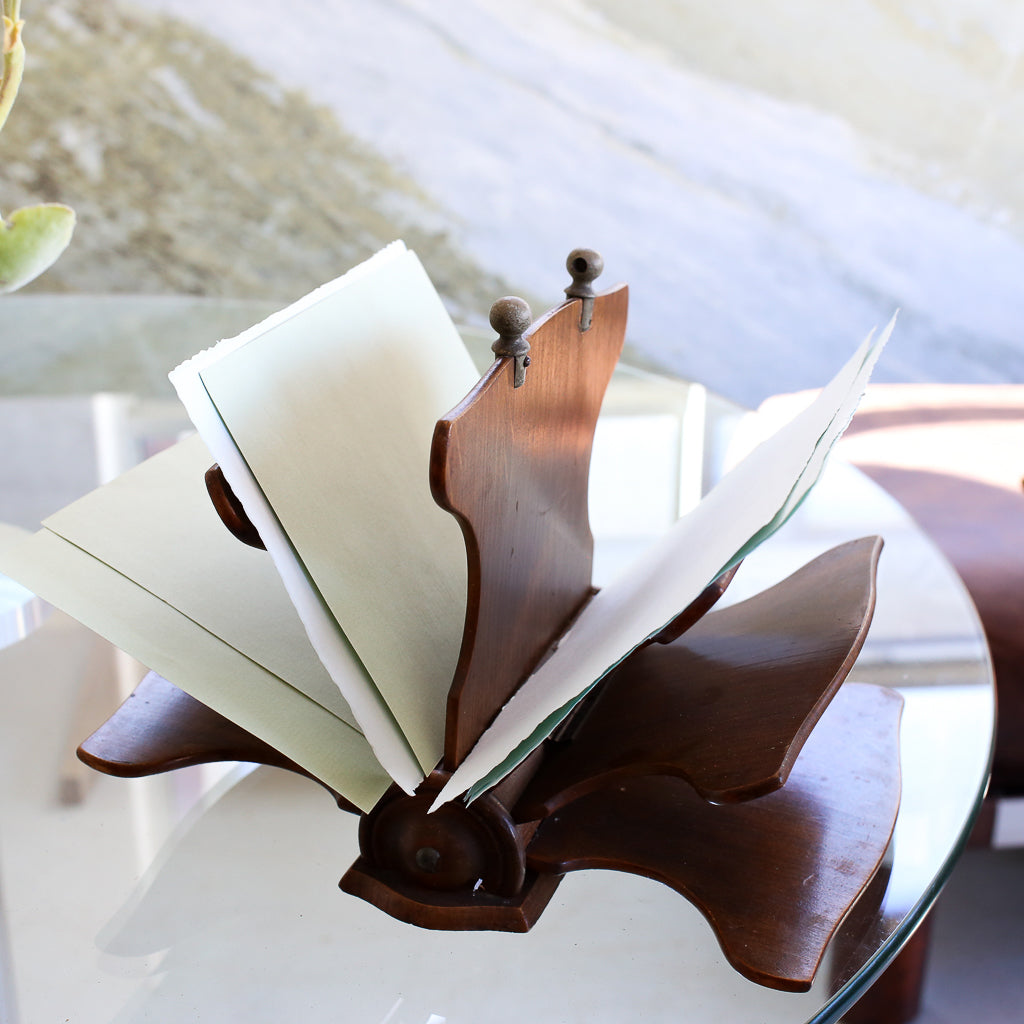 Vintage Wooden Fan-Out Letter Rack