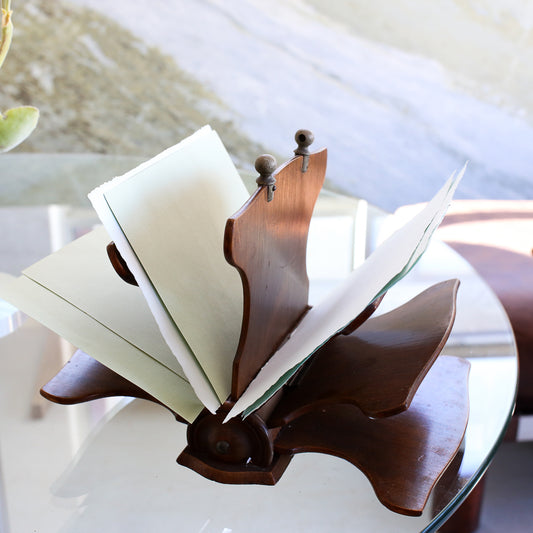Vintage Wooden Fan-Out Letter Rack
