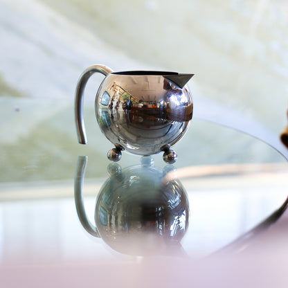 Vintage Chrome Creamer Jug on Ball Feet