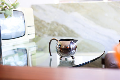 Vintage Chrome Creamer Jug on Ball Feet