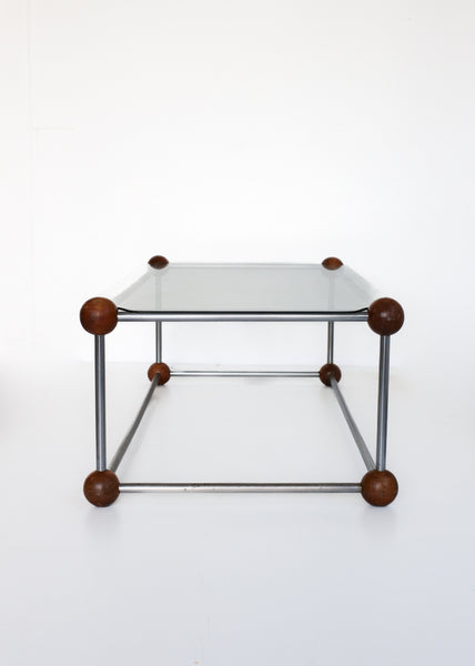 1970's Chrome and Glass Coffee Table