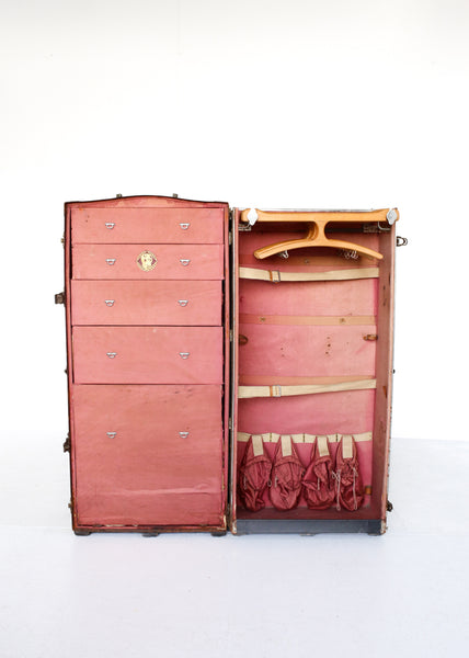 1920's Mädler Wardrobe Steamer Trunk