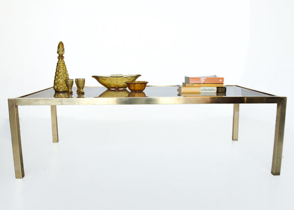 Brass Frame Coffee Table