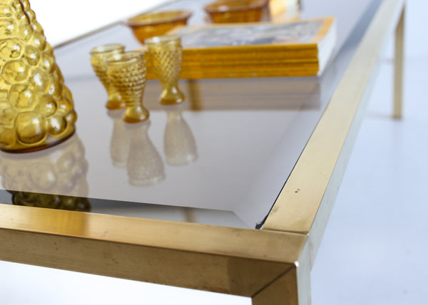 Brass Frame Coffee Table