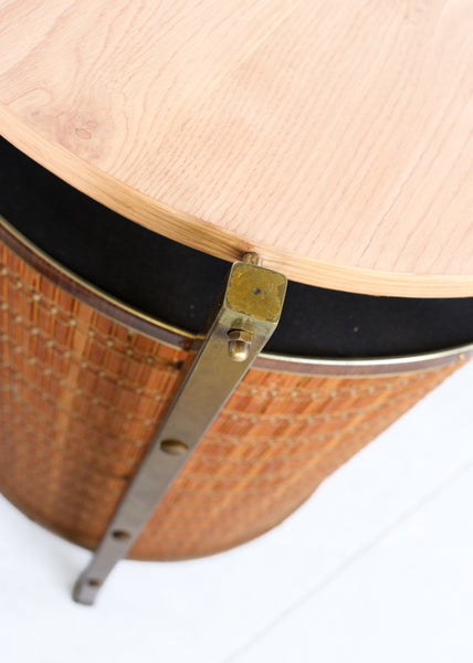 Pair of Vintage Custom Speakers in Round Cabinets