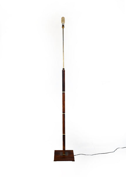 Vintage Floor Lamp with Brass Detail