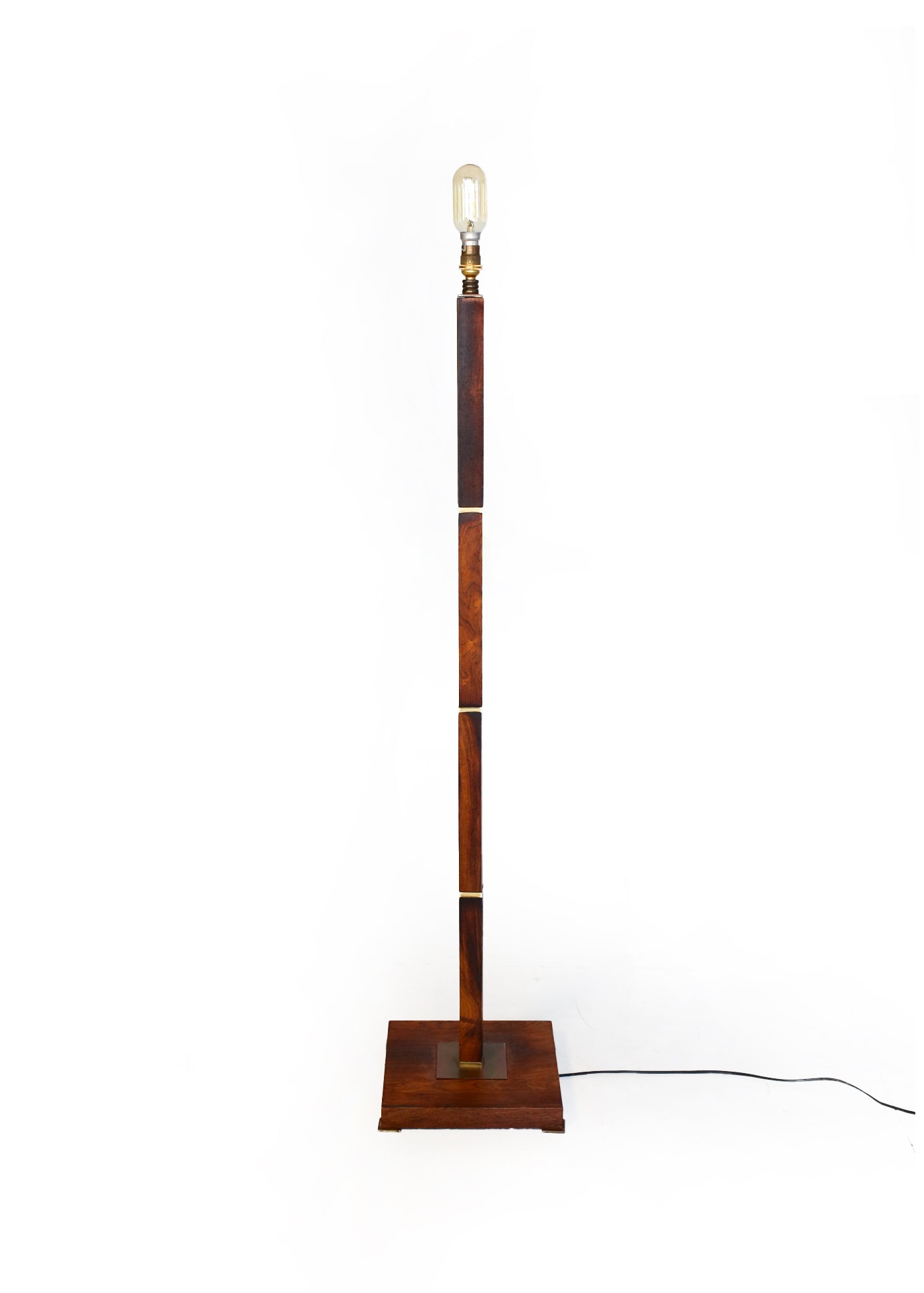 Vintage Floor Lamp with Brass Detail