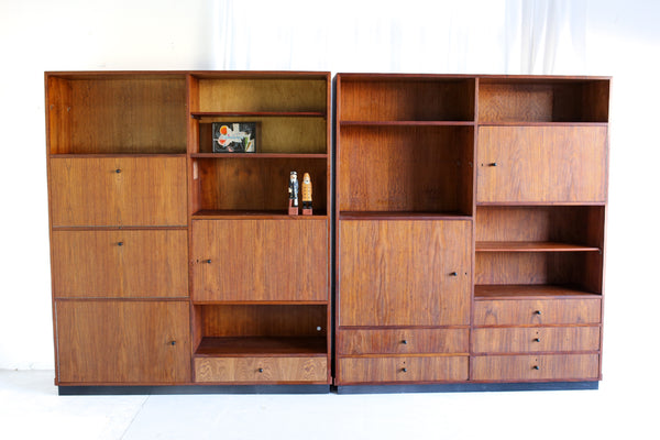 Solid Wood Mid-century Wall Unit