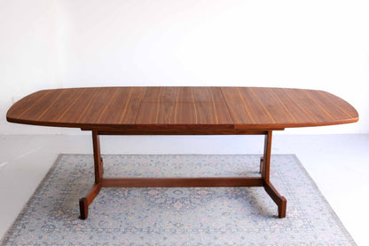 Mid-Centurty Modern Kiaat Dining Room Table - Extendable