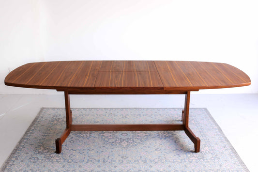 Mid-Centurty Modern Kiaat Dining Room Table - Extendable