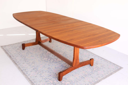Mid-Centurty Modern Kiaat Dining Room Table - Extendable