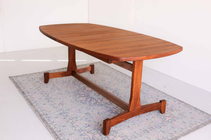 Mid-Centurty Modern Kiaat Dining Room Table - Extendable