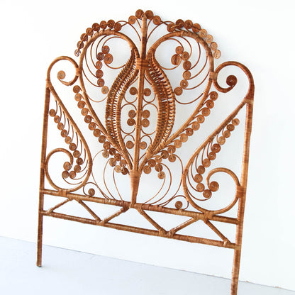 Rare Cane Single Bed Headboard