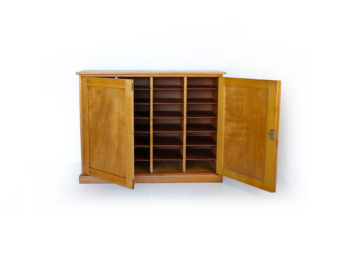 Vintage Mail Sorting Cabinet