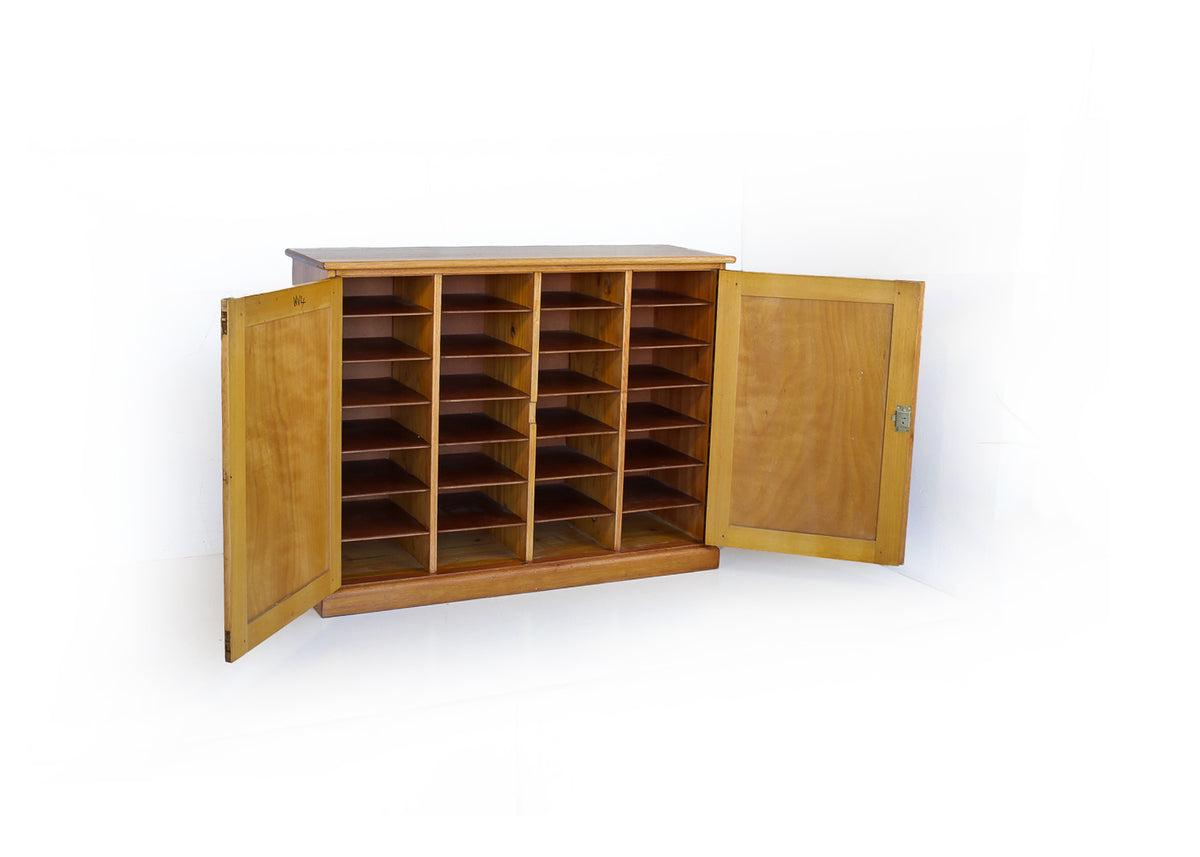 Vintage Mail Sorting Cabinet