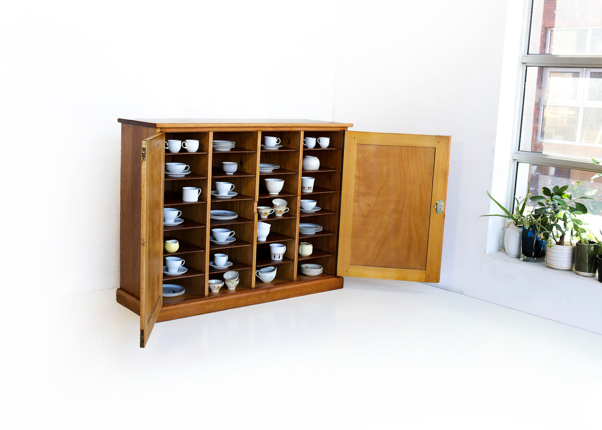 Vintage Mail Sorting Cabinet