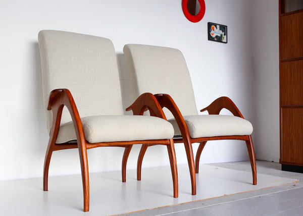 A Pair of 1950s Italian Armchairs