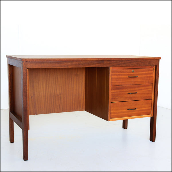 Vintage Modern Desk in Sapele