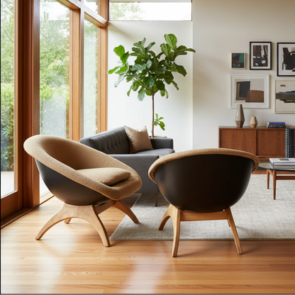 Pair of Mid-century Tub Chairs