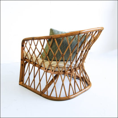 Vintage Four Piece Cane Patio Set - priced per item