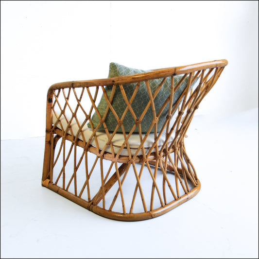 Vintage Four Piece Cane Patio Set - priced per item