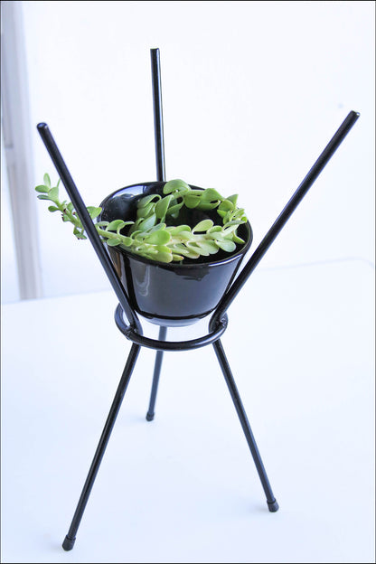 Retro Bent Steel Pot Plant Stand
