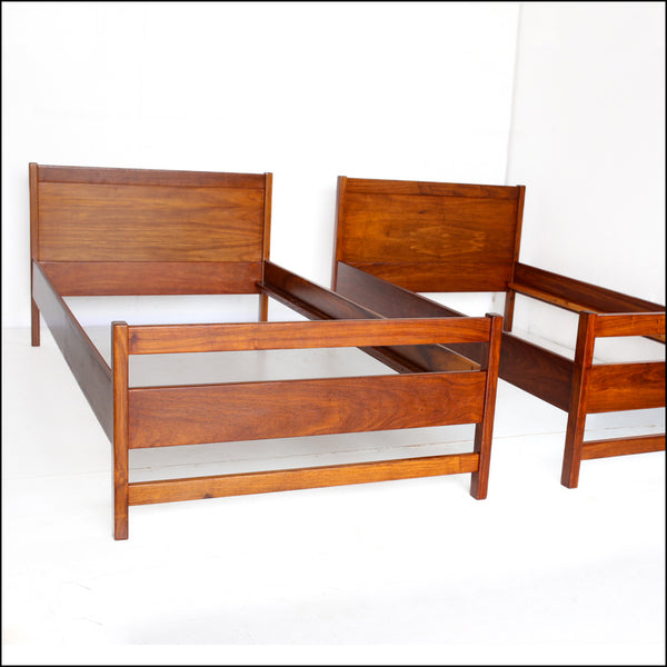 Solid Kiaat Single Bed Frames - two available