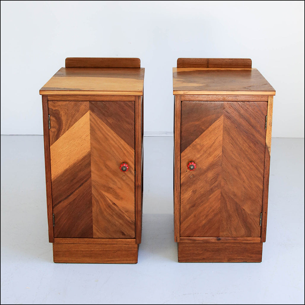 A Pair of Art Deco Bedside Cabinets
