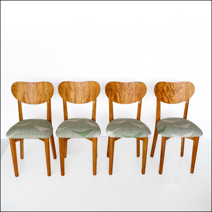Set of Four MCM Chairs with Skinny laMinx Seats