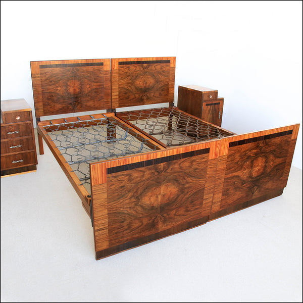 Three Quarter Art Deco Bedsteads - two available