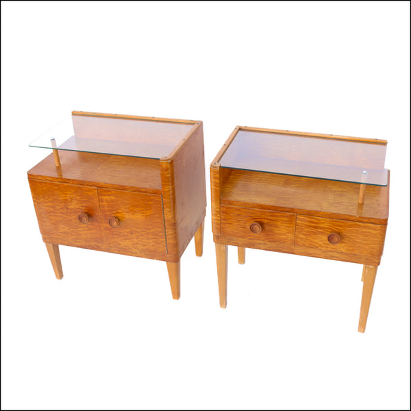 Two Art Deco Bedside Cabinets