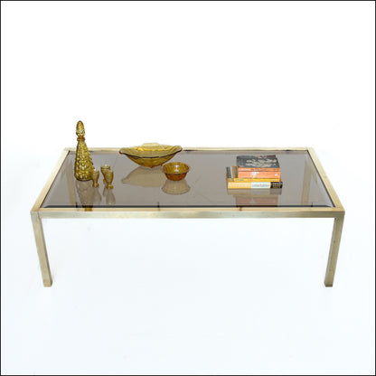 Brass Frame Coffee Table