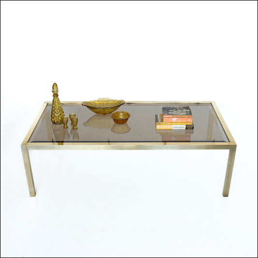 Brass Frame Coffee Table