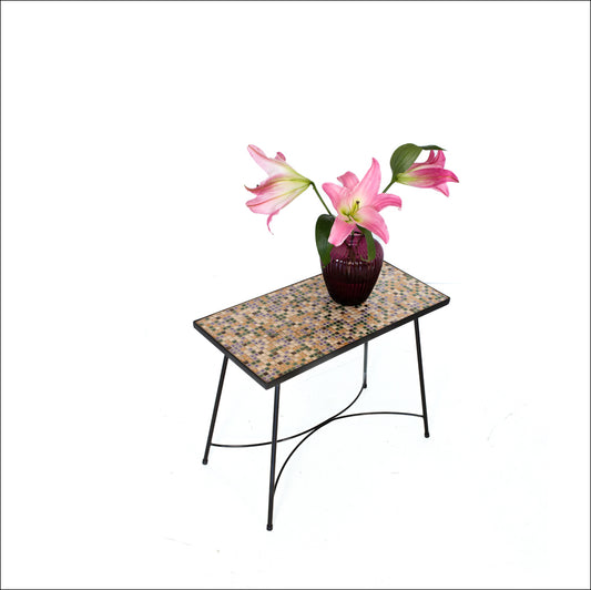 Vintage Tile Top Side Table