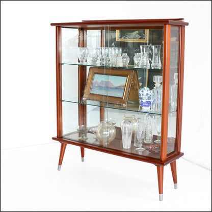 Solid Wood Mid-century Display Case
